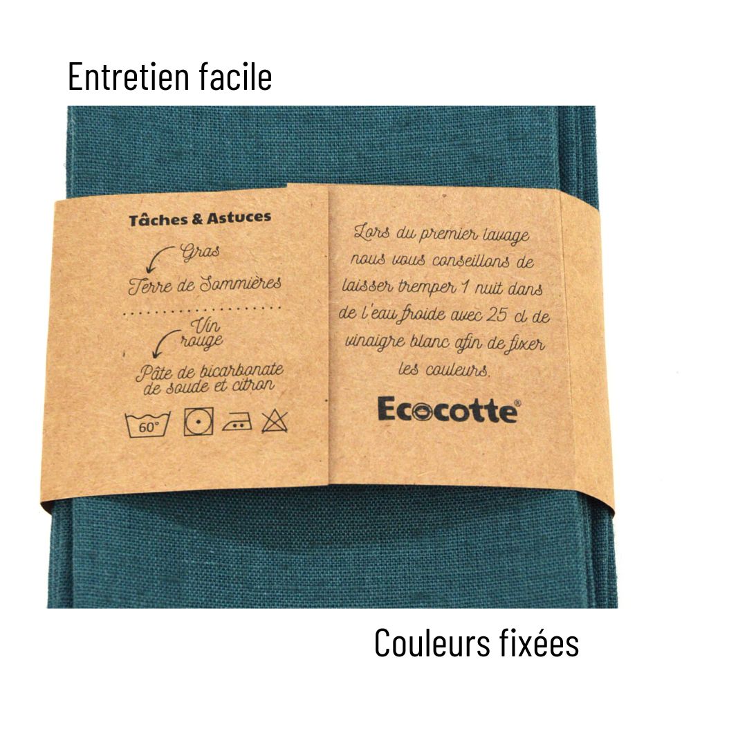 Lot de 4 Serviettes en lin français