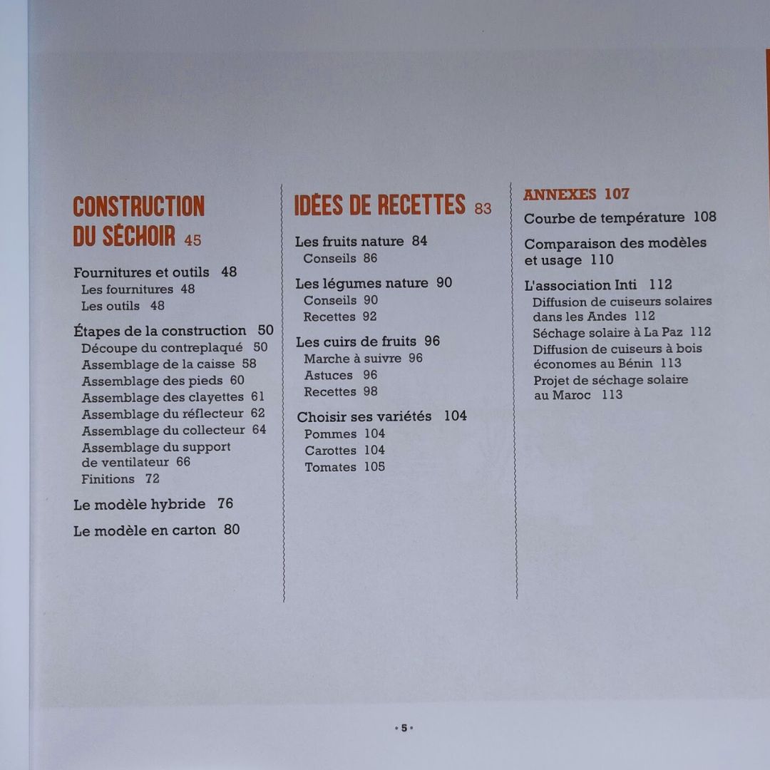 Livre : Je construis mon séchoir solaire