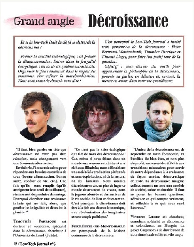 - Abonnement 2 ans Low - Tech Journal - 12 numéros - Lowreka