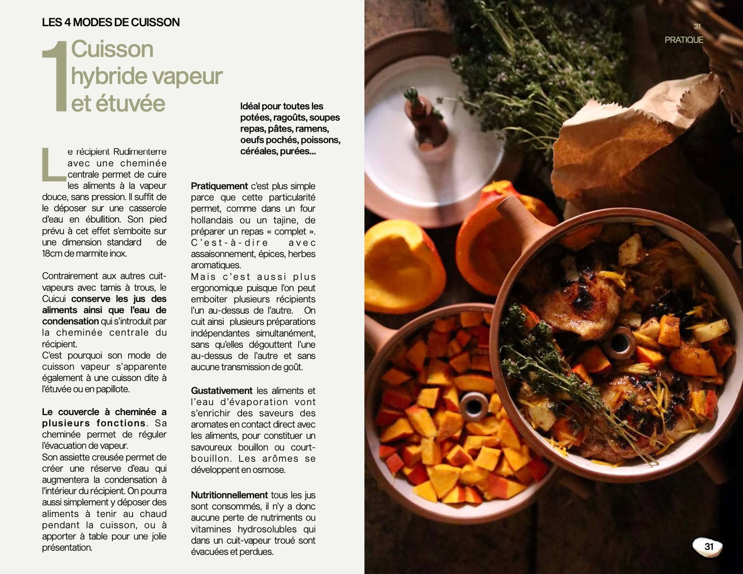 - Le Cuicui Pragmatique - cuisson low - tech - 2 récipients + accessoires + couvercle - Lowreka