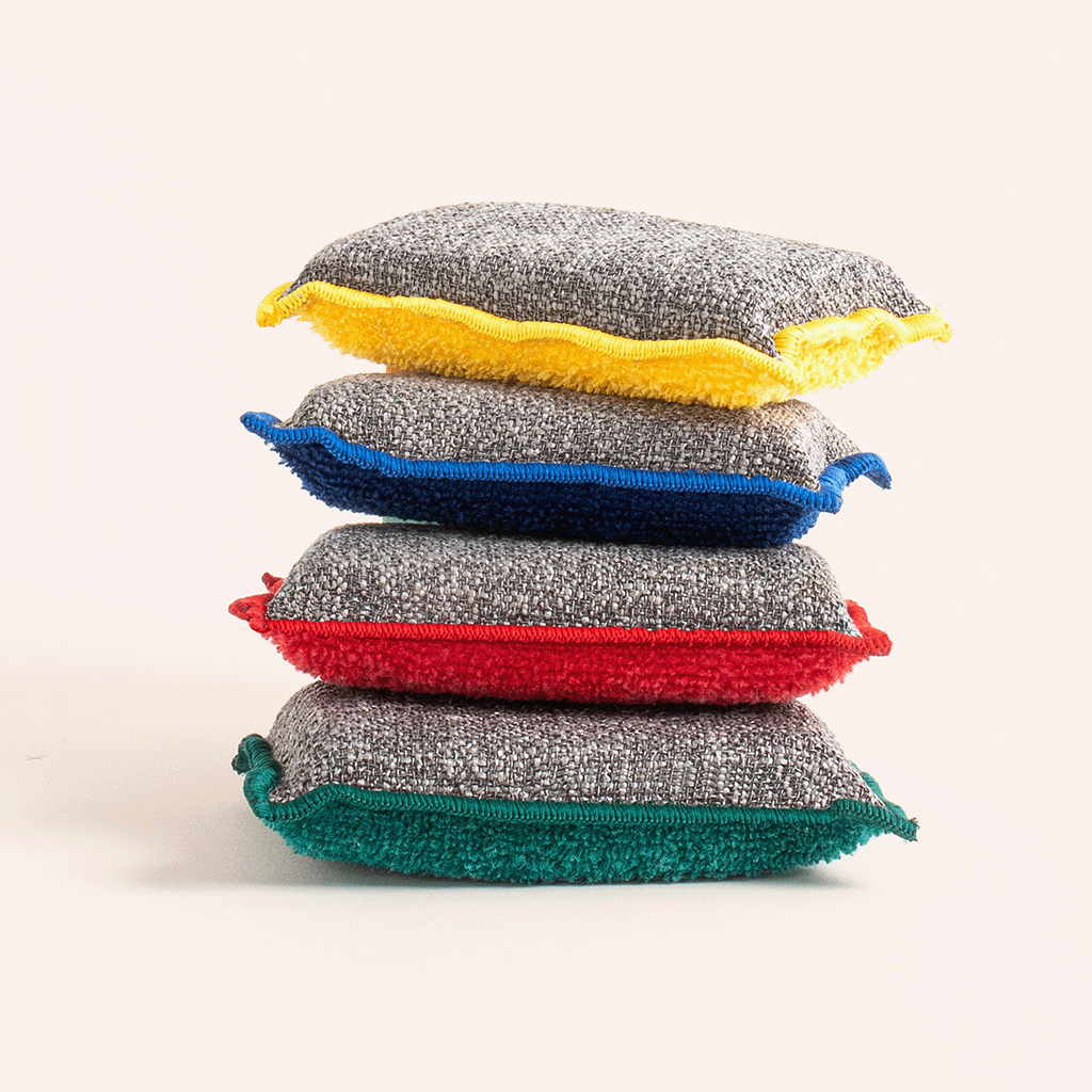 Les packs - Pack éponges lavables 4 couleurs - Lowreka