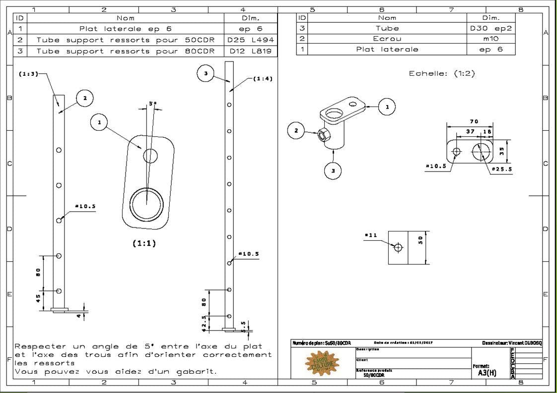 Physical - Kit auto - construction La Campagnole "Jardinier" à contre - dents en ressort 50cm - Lowreka