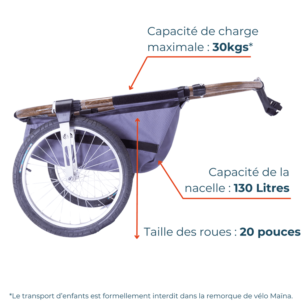 Physical - Remorque de vélo Maïna en lin - Lowreka
