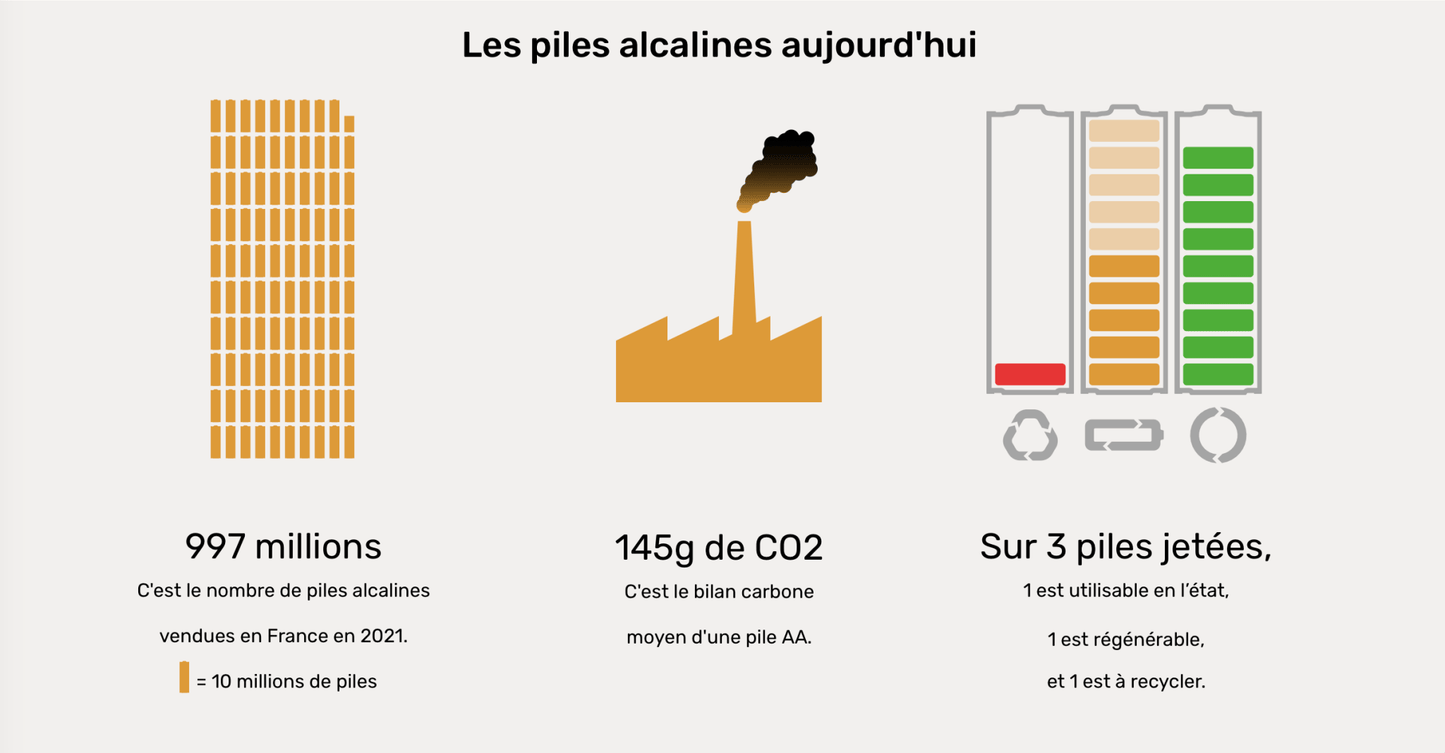 - Régénérateur de piles alcalines jetables RegenBox 2 en plastique biosourcé Greenfib - Lowreka
