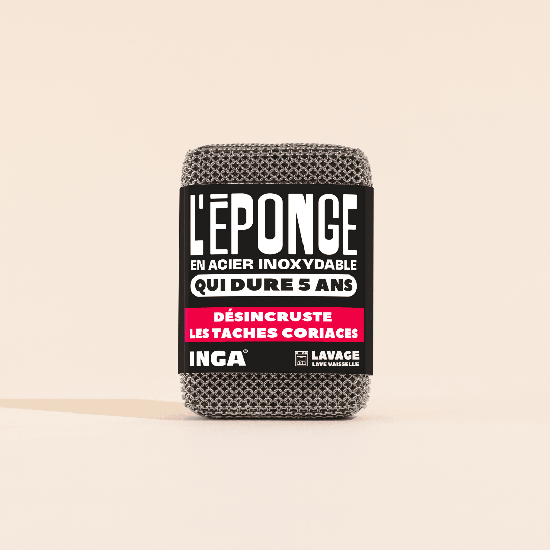 Éponge en acier inoxydable – grattoir réutilisable pour nettoyage