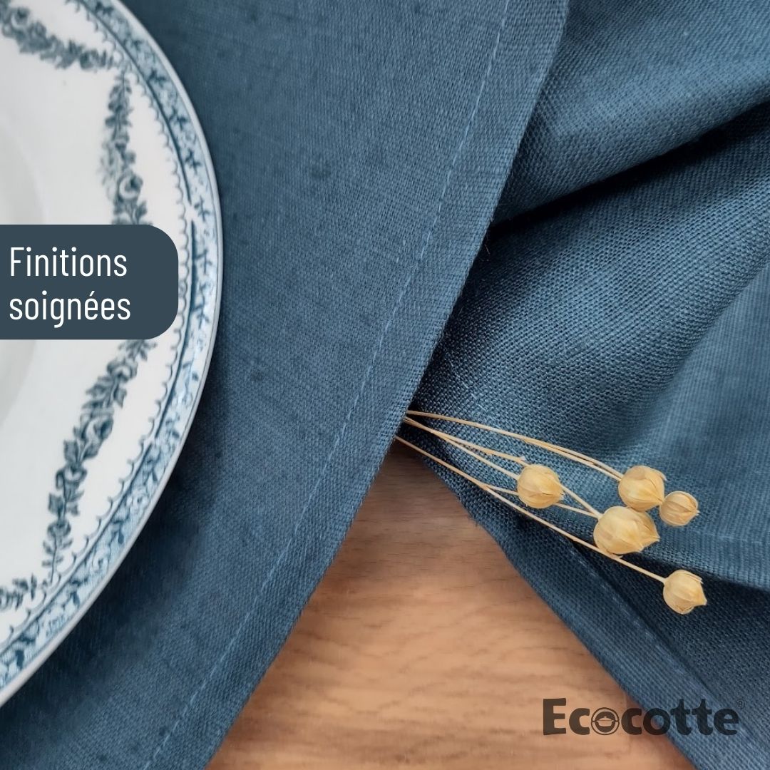 Lot de 4 Serviettes en lin français