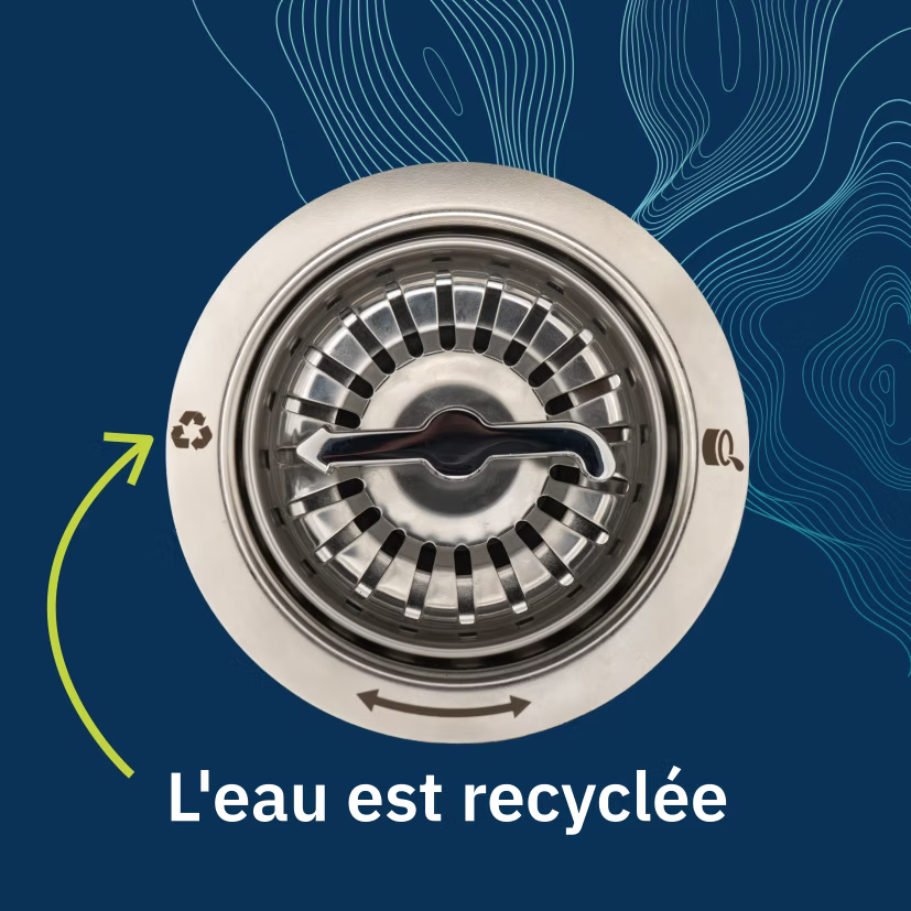 Drain pour évier de cuisine pour recycler l'eau