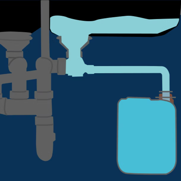 Drain pour évier de cuisine pour recycler l'eau