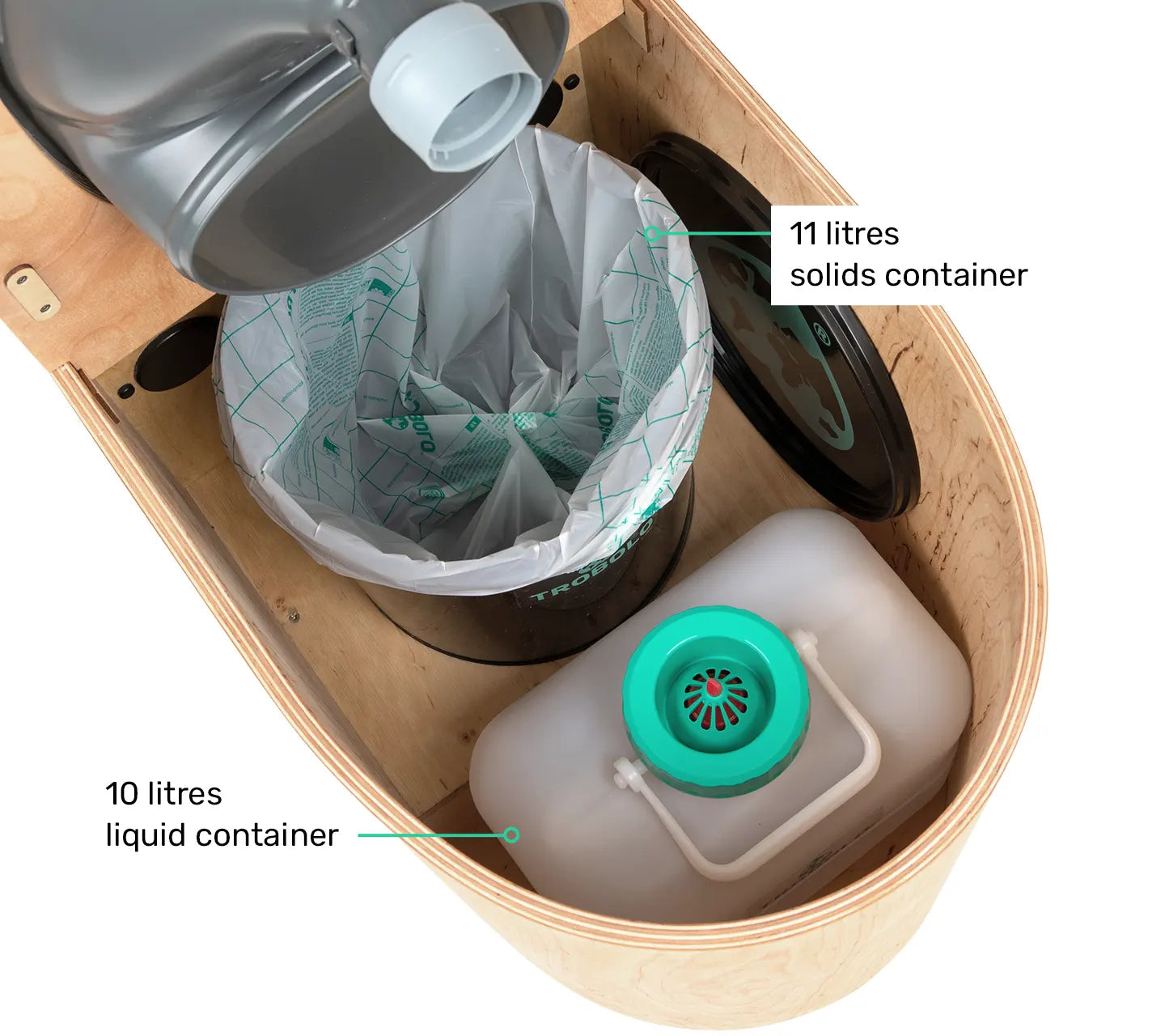 Toilettes sèches en bois de qualité à séparation - LunaBloem
