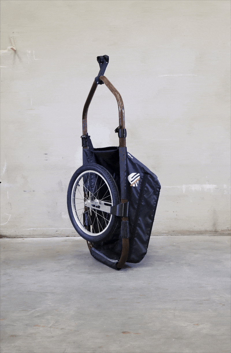 Remorque de vélo Maïna en lin légère et pratique 20"