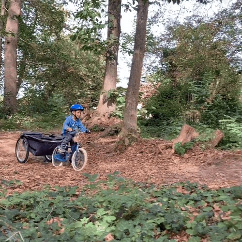 Remorque de vélo Maïna en lin légère et pratique 20"