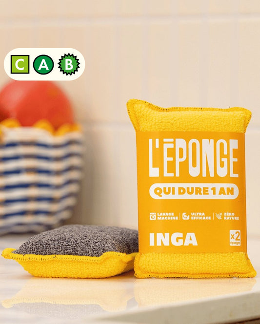 Duo d'éponges lavables et réutilisables