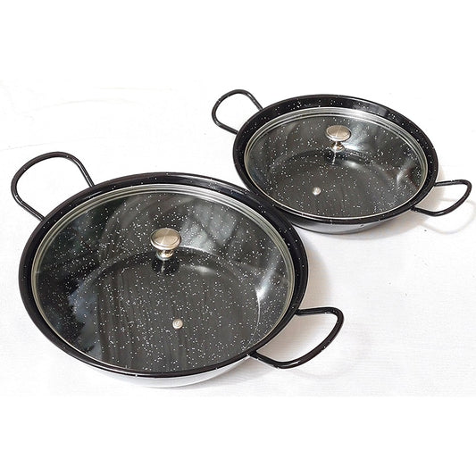 Lot de 2 poêlons creux adaptés pour cuisson Solaire