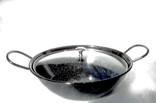 Le Grand poêlon creux à paëlla pour cuisson solaire