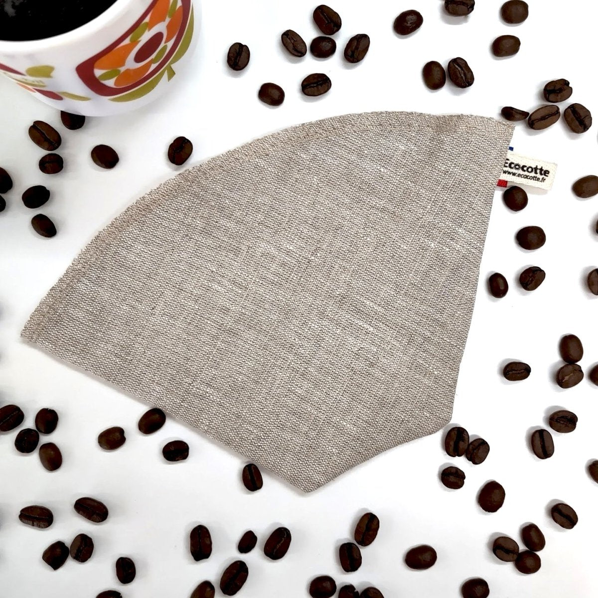 - Filtre à café réutilisable en lin français d'Ecocotte - Lowreka