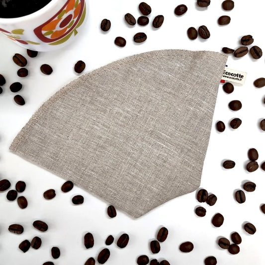 - Filtre à café réutilisable en lin français d'Ecocotte - Lowreka