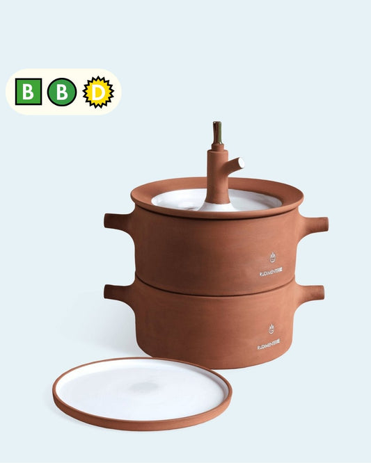  - Le Cuicui Pragmatique - cuisson low - tech - 2 récipients + accessoires + couvercle - Lowreka