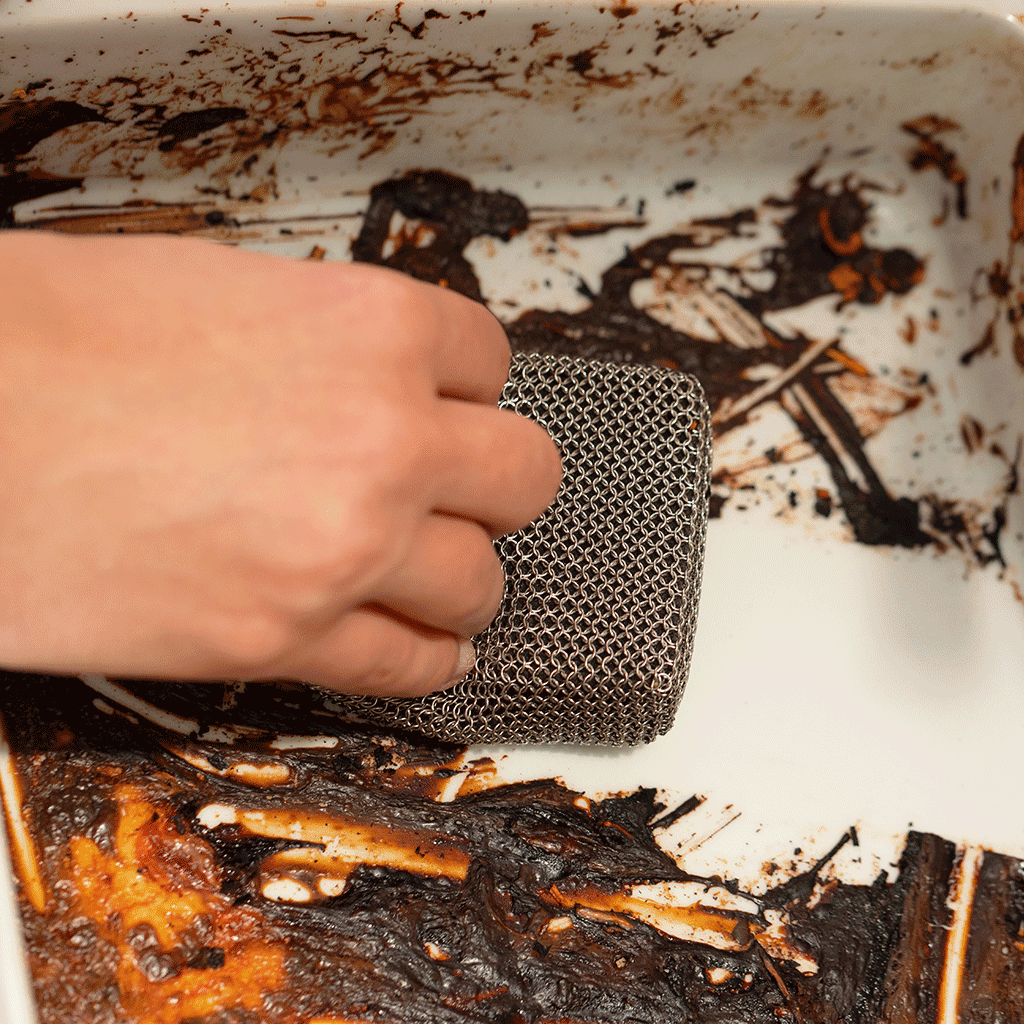 Les éponges - Éponge en acier inoxydable – grattoir réutilisable pour nettoyage - Lowreka