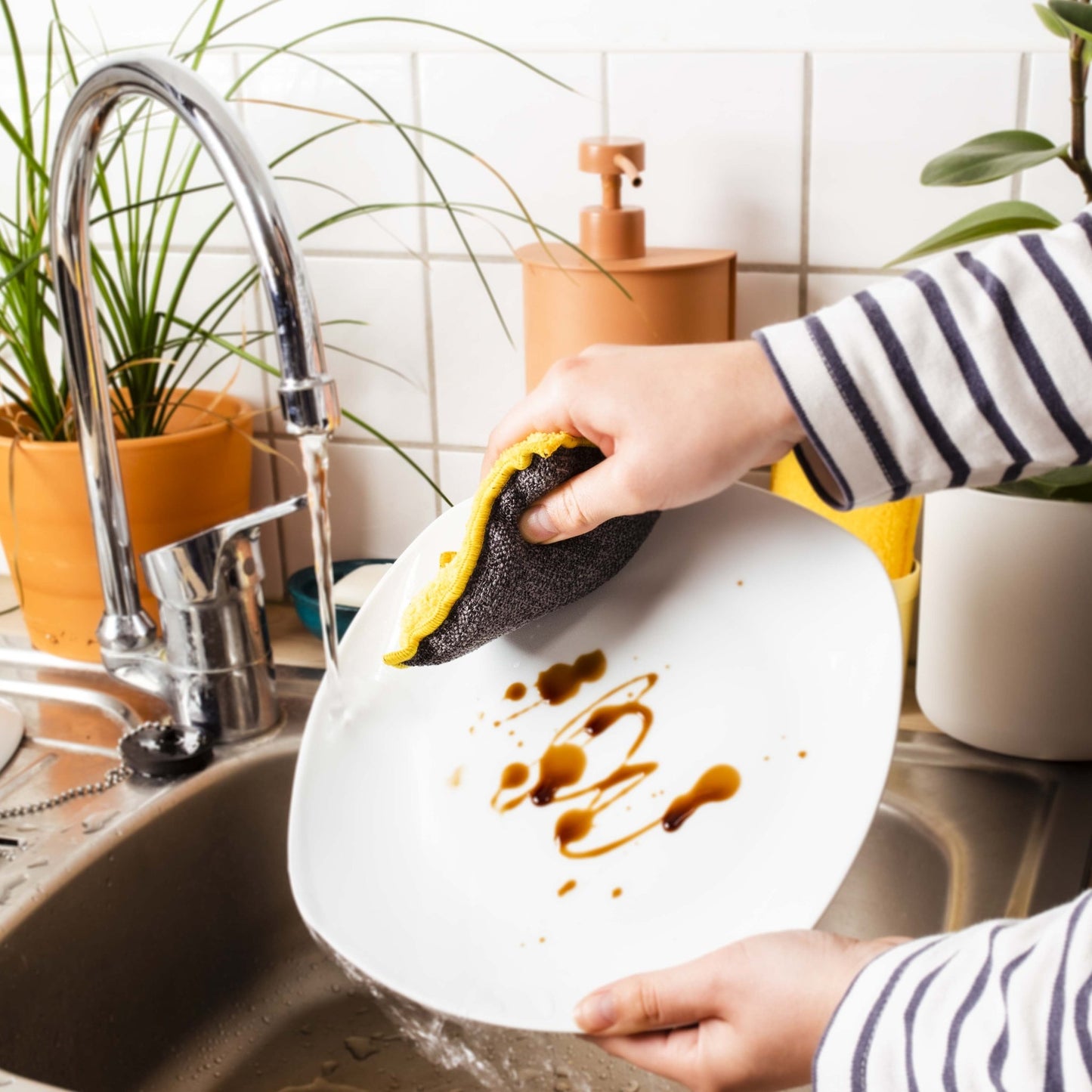 Les packs - Pack 3 éponges + essuies tout : lavables et réutilisables pour plus d'économies - Lowreka