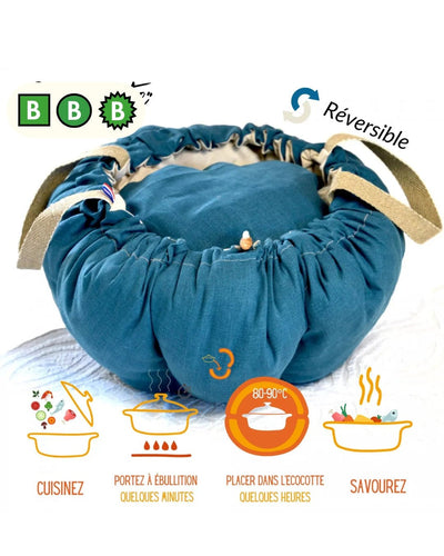 Marmite norvégienne "Compacte" tissu en lin 1 à 3 couverts