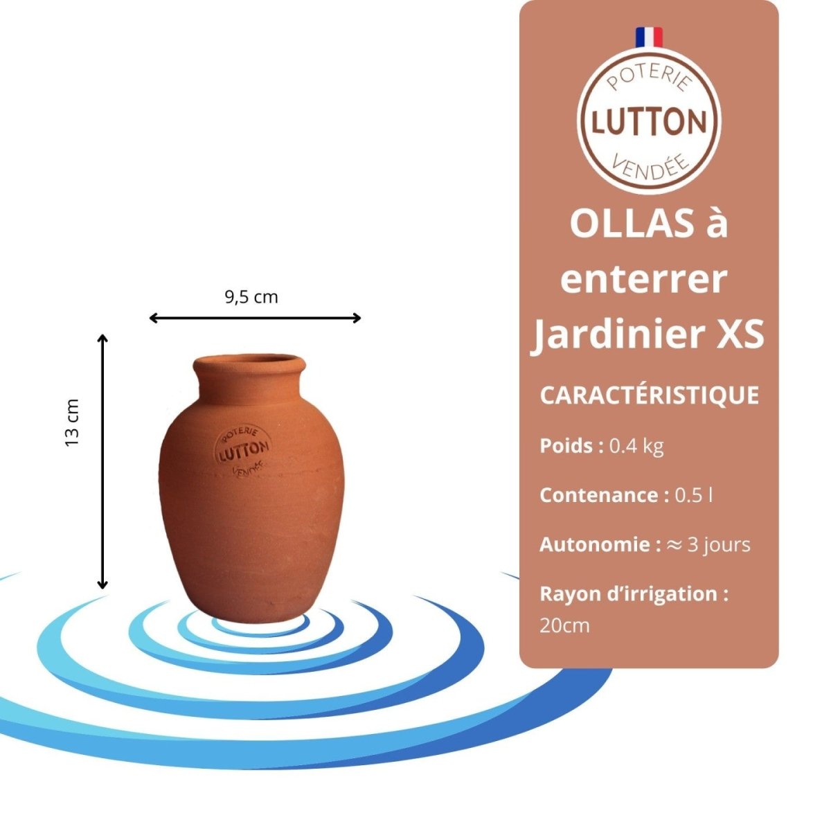 - Olla - Jardinière à enterrer de 0,5L à 20L - Poterie Lutton - Lowreka